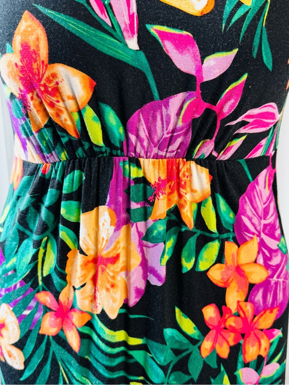 Tommy Bahama Tropical Floral Maxi Dress Medium Hawaiian Resort Vacation - Picture 5 of 11